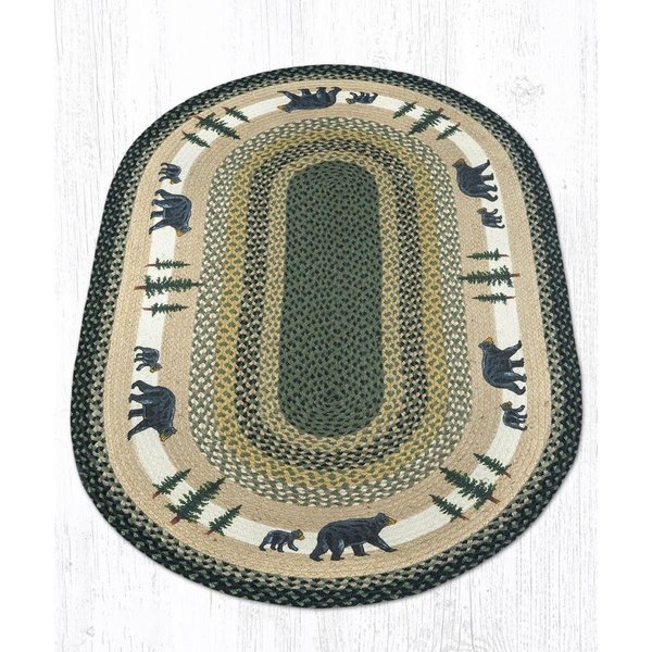 Capitol Importing Co 2 x 8 ft. Jute Oval Bear Timbers Patch 88-28-116BT